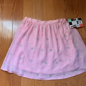 Girls NWT detailed pink flowy skirt
